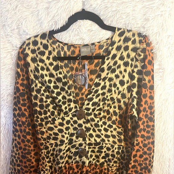 ASOS Animal Print Pleated Dress - Picture 1 of 6